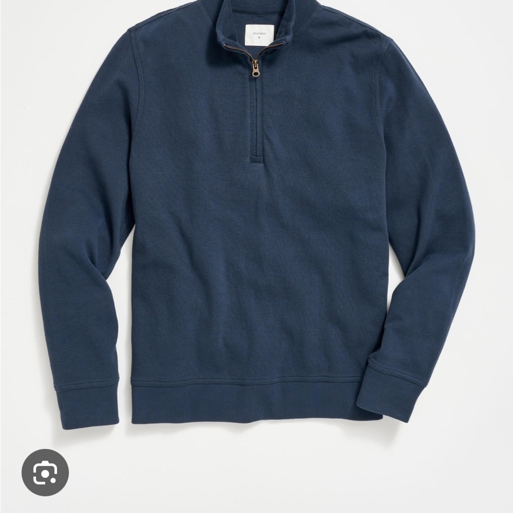 Billy Reid Men's Deep Blue Zip-Up Sweater